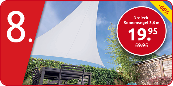 Dreieck-Sonnensegel 3,6 m