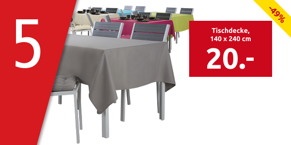Tischdecke «Sara», 140 x 240 cm, grau
