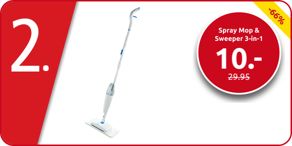 Spray Mop & Sweeper 3-in-1