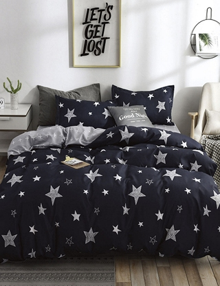 Duvetbezug «Stars» 200 x 210 cm + 2 Kissenbezüge 65 x 65 cm