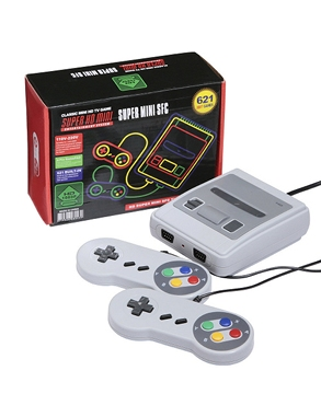 Spielkonsole Super Mini Classic, 621 Spiele, 2 Controller, HDMI-Kabel