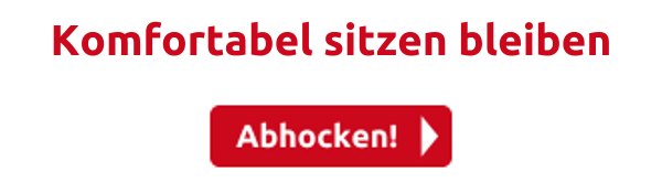 Komfortabel sitzen bleiben 