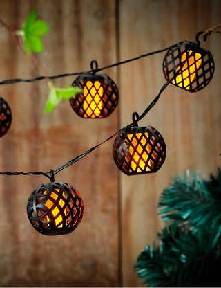 Lichterkette «Flamme», 7er-Set, solar