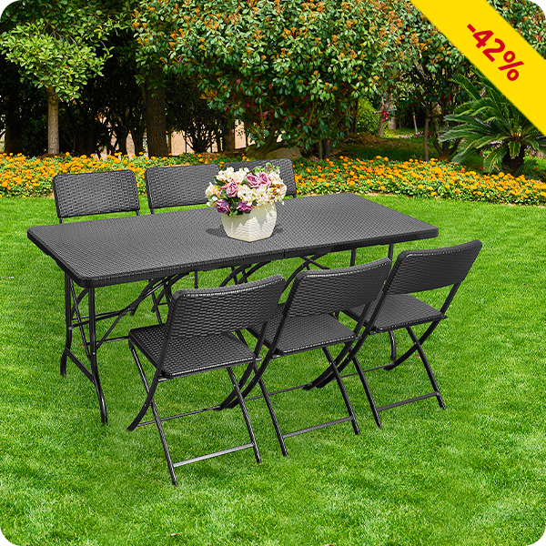 Klapptisch mit 6 Klappstühlen «Fiesta»