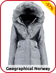 Geographical Norway Damenparka Bunky Lady, hellgrau