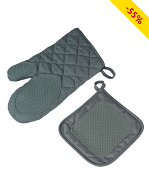 Küchenset, 2-teilig, anthrazit