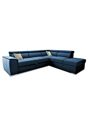 Ecksofa «Paris», 275 x 233 cm, blau