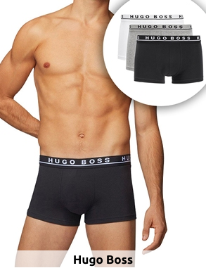 HUGO BOSS Boxer, 3er-Pack, schwarz/weiss/grau
