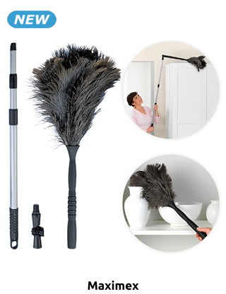 Maximex Neigbarer Staubwedel, mit Straussenfedern
