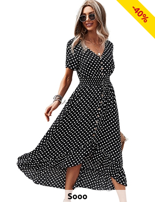 Kleid «Allure», schwarz/weiss gepunktet