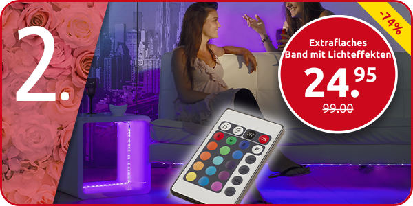 Extraflaches LED-Band mit Lichteffekten, 180 LEDs