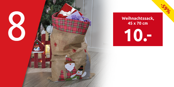 Weihnachtssack, 45 x 70 cm