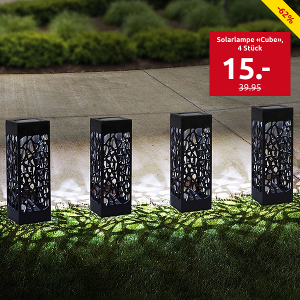 Solarlampe «Cube», 4 Stück