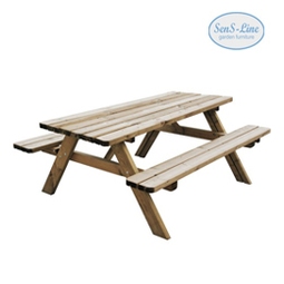 SENS-LINE Picknicktafel Oslo grenen geïmpregneerd, 177x154x77 cm | HORNBACH