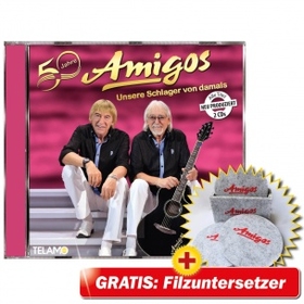 50 Jahre - Unsere Schlager von damals + Filzuntersetzer mit Halter Amigos