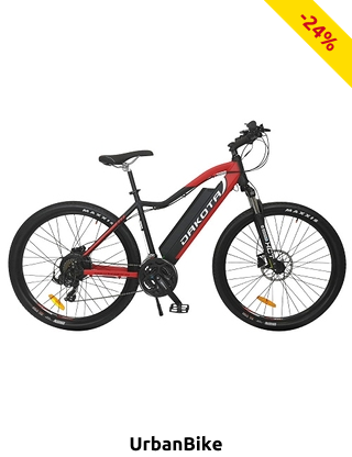 UrbanBike Elektrovelo «Dakota», 160 km, 25 km/h, 38 kg