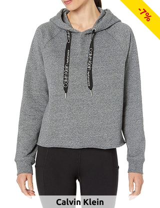 Calvin Klein Damen-Hoodie, grau meliert