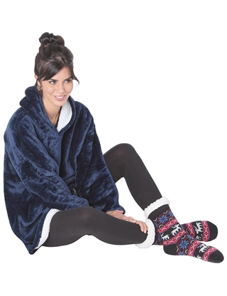 Fleecepullover, blau