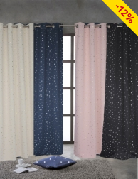 Lichtundurchlässiger Vorhang «Stars», 240 x 140 cm, marine