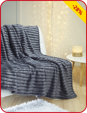 Fleecedecke «Silver», ultraweich & dicht, 150 x 200 cm