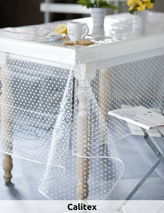 Calitex Tischdecke «Agnos», 140 x 250 cm, gepunktet