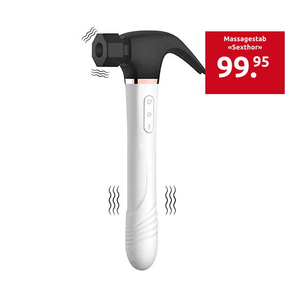 Massagestab «Sexthor», 4 in 1, für SIE und für IHN