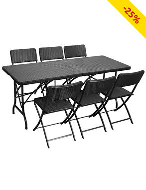 Klapptisch mit 6 Klappstühlen «Fiesta»