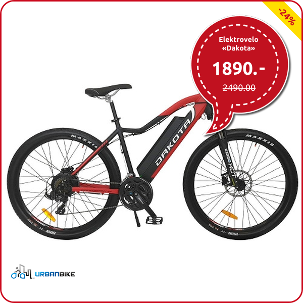 UrbanBike Elektrovelo «Dakota», rot, Rad 29"