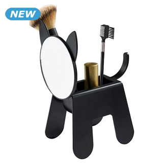 Katzenspiegel, mit Stauraum, schwarz