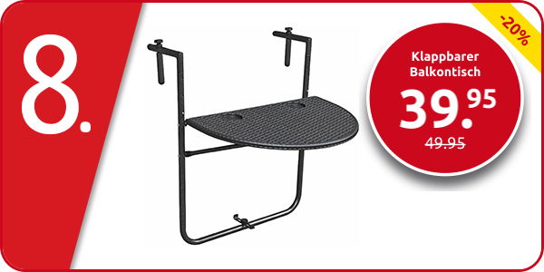 Klappbarer Balkontisch