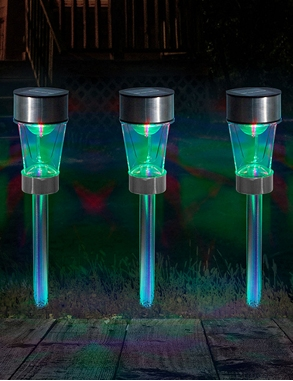 Solarlampen LED Rotation, 3 Stück