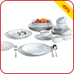 Tafelservice «Black Line», 30-teilig, 6 Personen