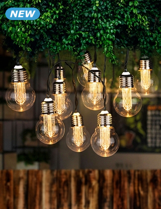 Solarlampe «Glühbirne», L 3,8 m