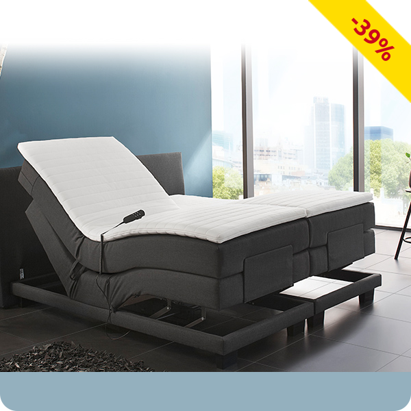 Boxspringbett «Elektrisch S», wendbare Matratze weich/fest, 180 x 200 cm