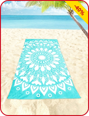 Strandtuch «Mandala», 90 x 180 cm