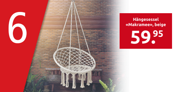 Hängesessel «Makramee», beige