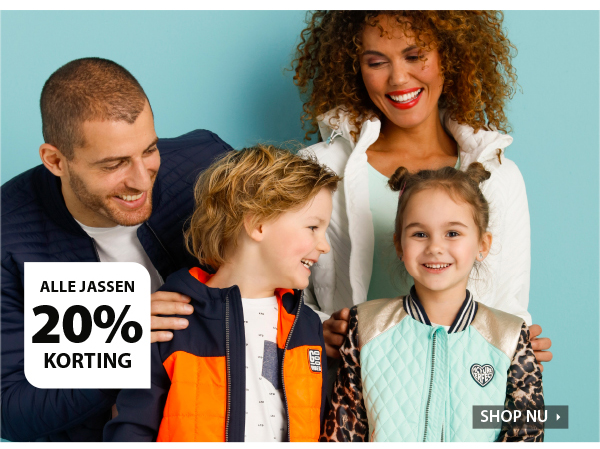 20% korting op jassen!