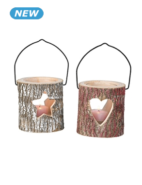 Windlichter Herz & Stern, 2 Stück, Ø 10 x H 11 cm