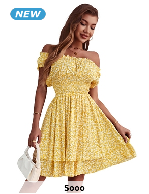 Kleid «Euphoria», gelb/weiss