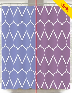 Duschvorhang «Avallon», 180 x 180 cm, bleu