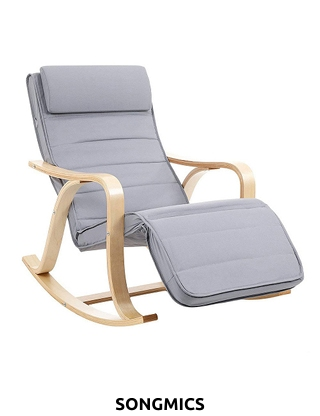 Sessel «Lea» mit Schaukelfunktion, 67 x 125 x 91 cm, grau