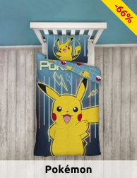 Garnitur für Kinder Double Face, 160 x 210 cm + 65 x 100 cm, «Pokémon»
