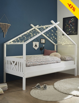 Bett «Juliette», 90 x 200 cm, weiss