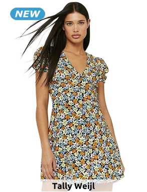 Tally Weijl Kleid mit Rückenausschnitt, bedruckt