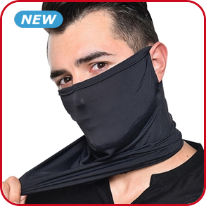 Hals-Mund-Nasen-Schutz, 2er-Pack, schwarz/blau