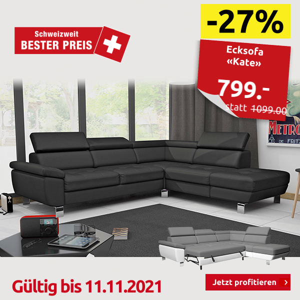 Ecksofa «Kate», schwarz
