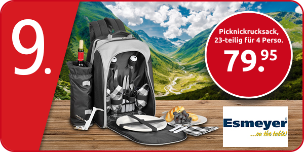 Esmeyer Picknickrucksack «Freetime», 23-teilig für 4 Personen