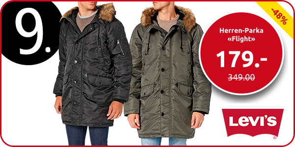 Levis Herren-Parka «Flight», schwarz