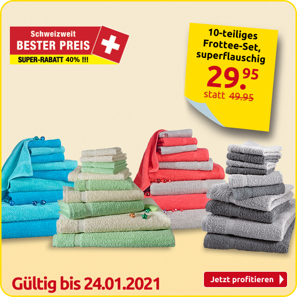 10-teiliges Frottee-Set, superflauschig, grau/anthrazit