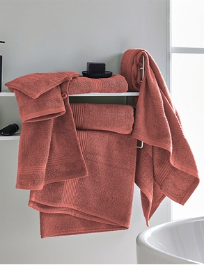Frottee-Set, 5-teilig, terracotta